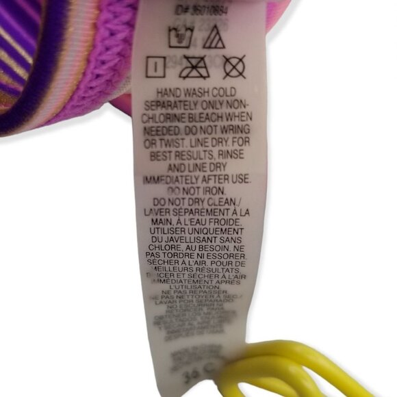 Victoria's Secret Size 36C Knockout Bandeau Swim Top Striped  Convertible - Picture 9 of 10